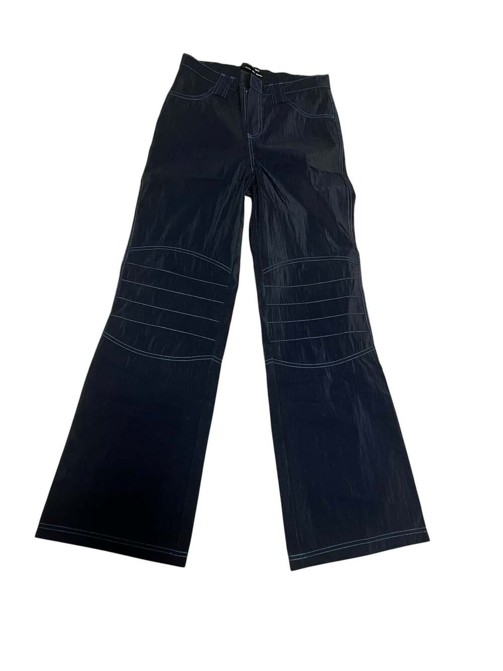 Silent Noise Techwear Contrast Stitch Wide Leg Pants